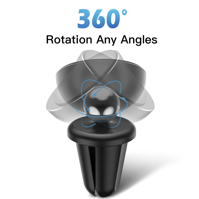 KUULAA магнитный автомобильный держатель для телефона с вентиляционным отверстием, металлический магнитный автомобильный держатель для телефона, вращение на 360 °, универсальная подставка для мобильного телефона, крепление в автомобиле