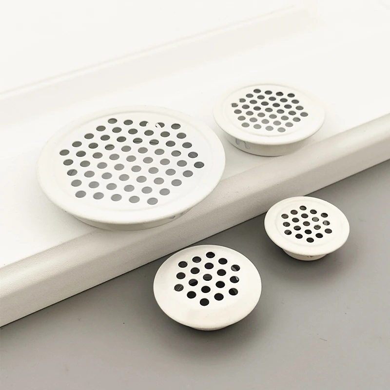 4pcs/Lot Thick Stainless Steel Round Vents Wardrobe Cabinet Air Vent Mesh Hole Decorative Ventilation Cover for Furniture