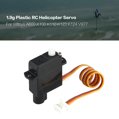 19g Plastic Servo for Wltoys XK A600 K100 K110 K123 K124 V977 V966 RC Helicopter Airplane Drone RC Model Toys Hobby Parts Accs title=