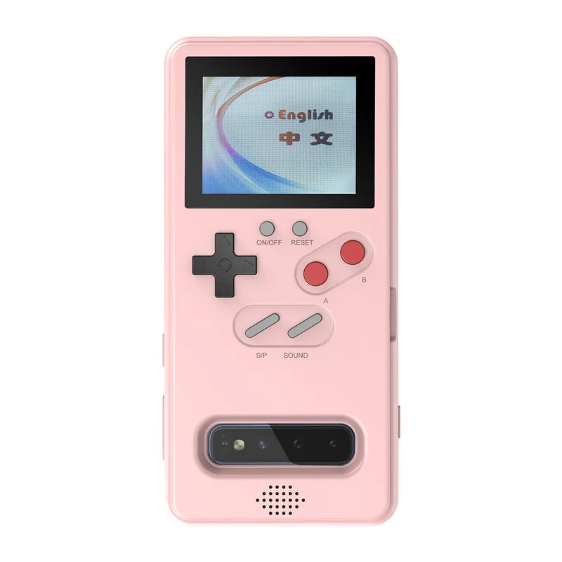 3D полноцветный дисплей ретро игровая консоль Gameboy чехол для телефона для samsung Galaxy S10 с 36 играми задняя крышка телефона - Цвет: Pink