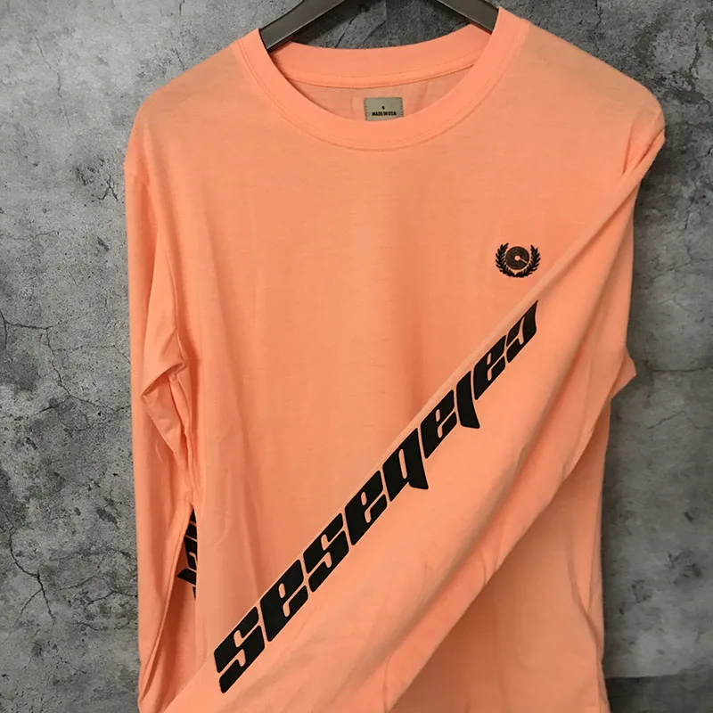 calabasas long sleeve color neon orange