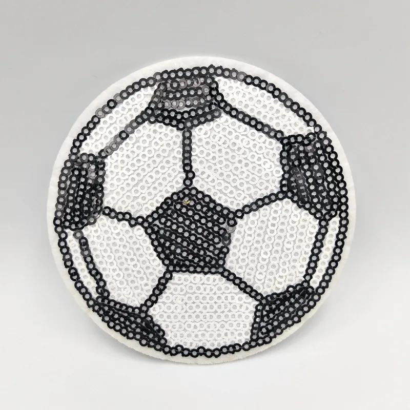 

1pcs Football Sequins Patches For Clothes Kids Boy Girl T Shirt Sew On Embroidered Fabric Badges DIY Applique