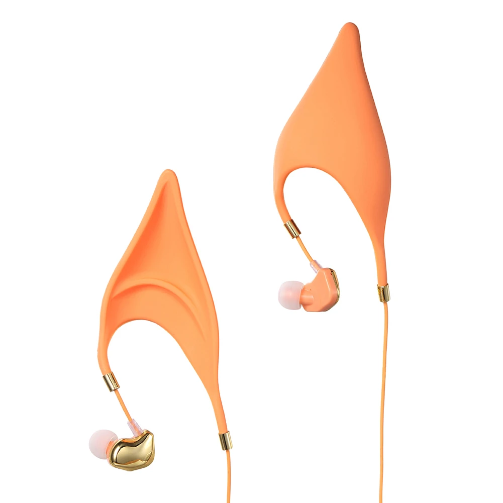 Elf Ears Bluetooth Headphones with Microphone Replacable Earbuds In ear Cosplay Fairy Creative Gifts For Kids