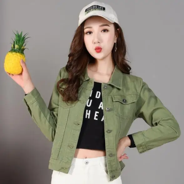 Finest  Denim jacket Woman 2019 New denim Jacket light blue bomber jacket short denim jacket casual denim j