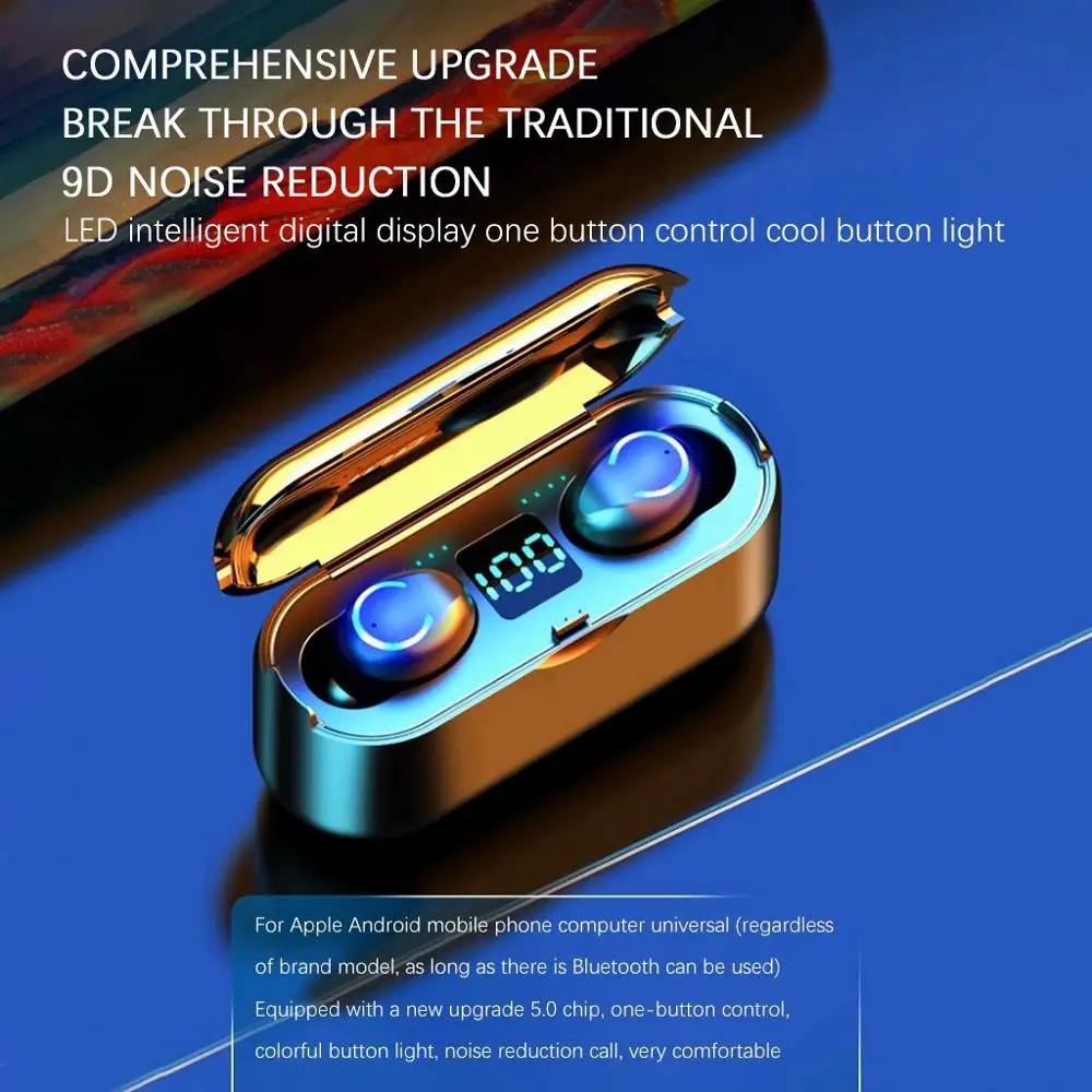 Stereo Wireless Earph Bluetooth 5 0 Earbuds Stereo Headphones Sport Headset With Charging Case for Apple Samsung Huawei