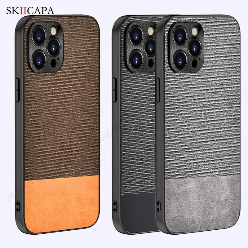 iphone 13 pro max cover For iPhone 13 Pro Max Cloth Pattern Soft Silicone Phone Case For Apple 13 12 Mini 11 XR XS Max 8 Plus SE 2020 Hard Fabric Cover apple 13 pro max case