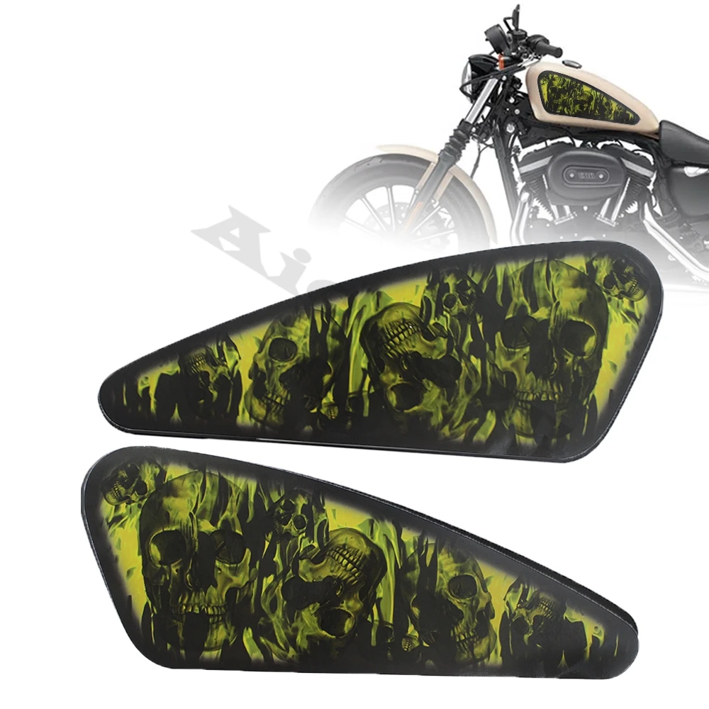 ACZ мотоциклетный топливный бак Наклейка 3D наклейка для Harley Sportster XL 883 1200 48 72 кафе гонщик уличный трекер поплавок скремблер Chop
