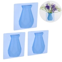 Цветочный горшок силиконовая Волшебная декоративная ваза липкая настенная многоразовая самоклеящаяся растения Цветочный контейнер