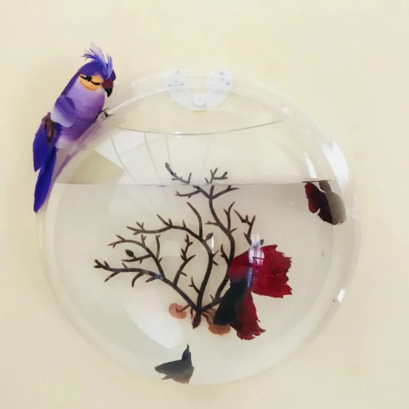 Wall-mounted Acrylic Fish Tank Home Accessories Hydroponic Transparent Vase