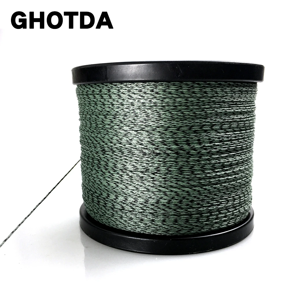 GHOTDA 300M 500M 1000M 8 Strands Camouflage PE Braided Fishing Line Hide in  the water Color Not Fade