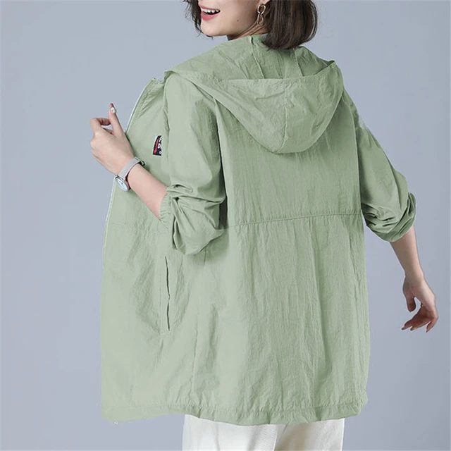 Veste coupe-vent d'été pour femme, vêtements de protection solaire, mince,  respirant, cardigan à capuche UV, manteau pour femme, crème solaire,  nouveau, 2023 - AliExpress