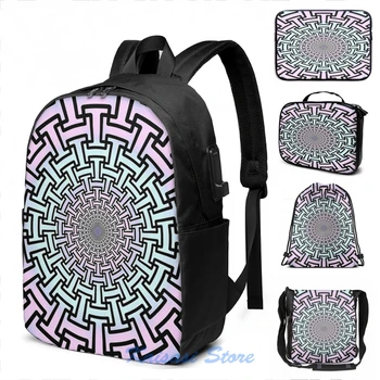 

Funny Graphic print Pastel Sayagata USB Charge Backpack men School bags Women bag Travel laptop bag