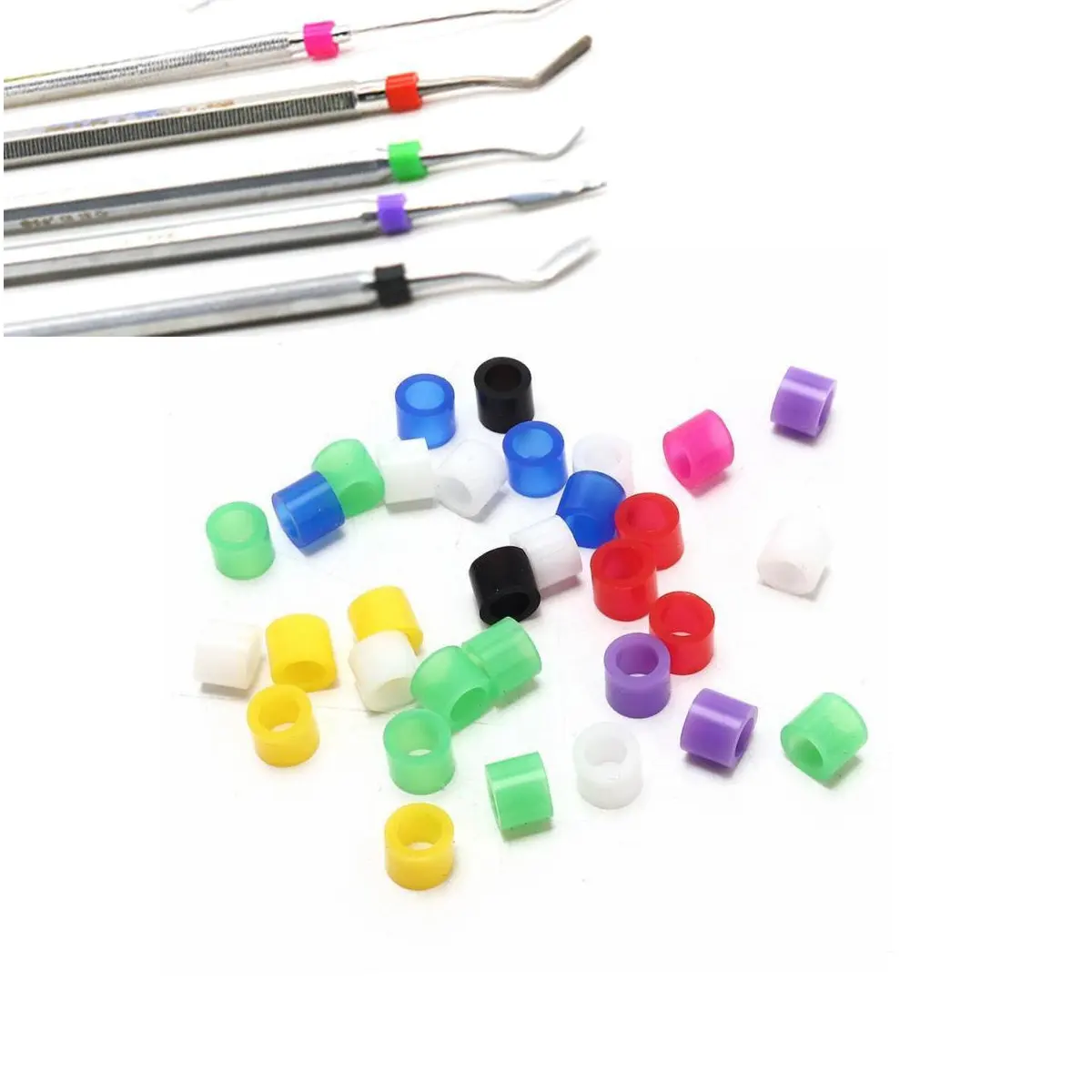 100 шт зубные силиконовые инструменты цветные кодовые кольца