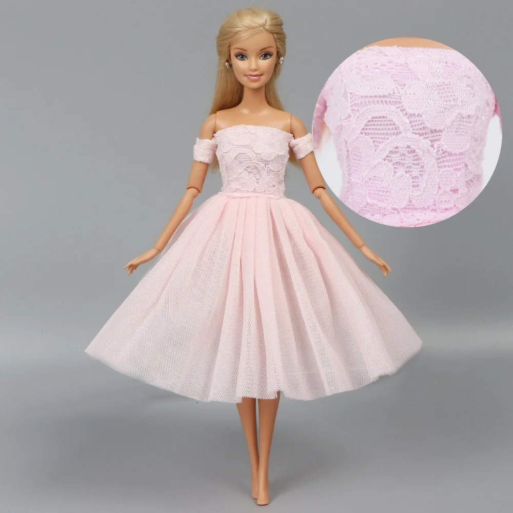 Высококачественное Кукольное платье для куклы Барби свадебное платье для вечеринки кружевная розовая юбка аксессуары для кукол детская игрушка