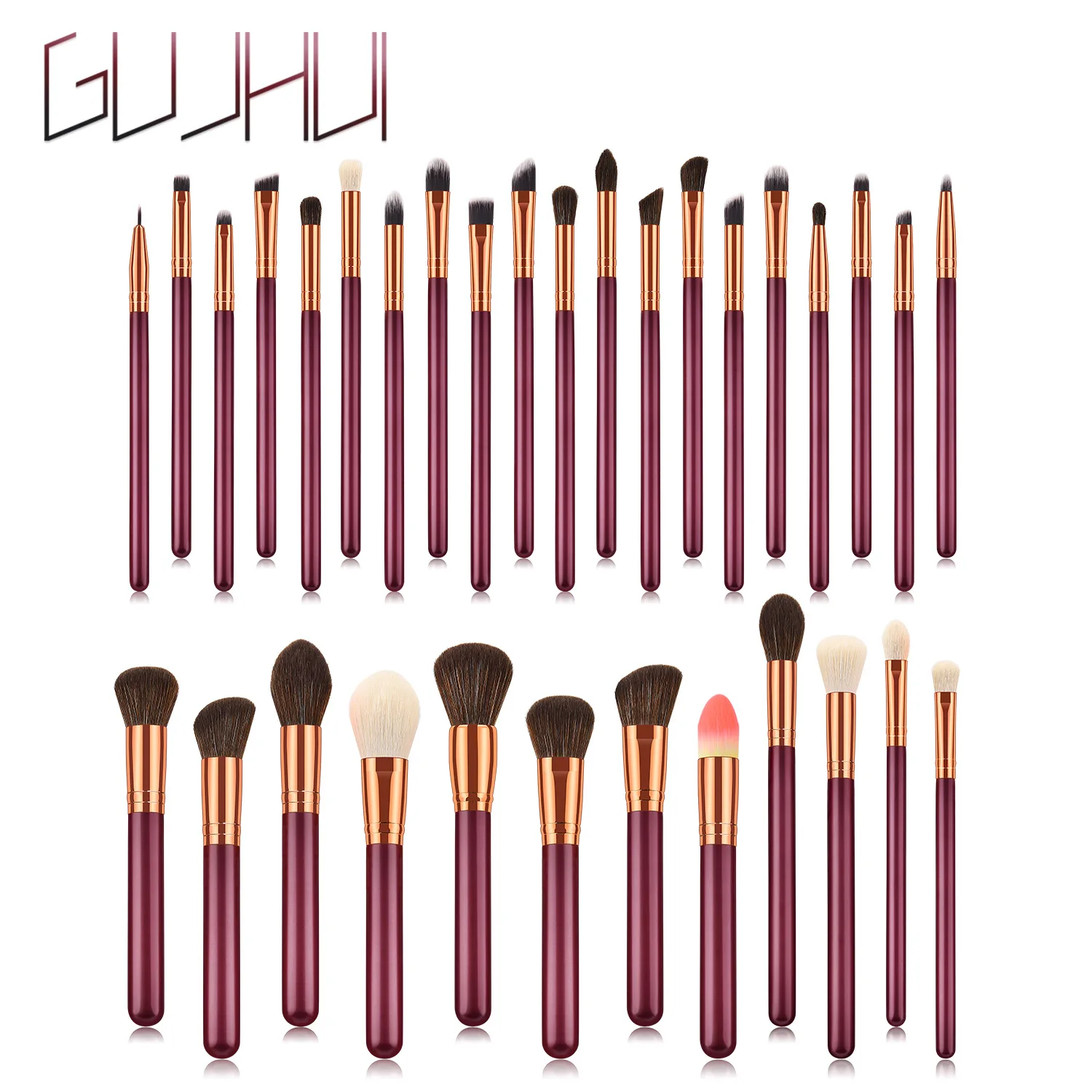 

32 Cosmetic Brush Sets Bulk Paint Eyeshadow Brush Jujube Red Cosmetic Tool GUJHUI