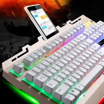 

Wired USB RGB Gaming Keyboard Colorful LED Backlit Computer Gaming Keyboad R2JB