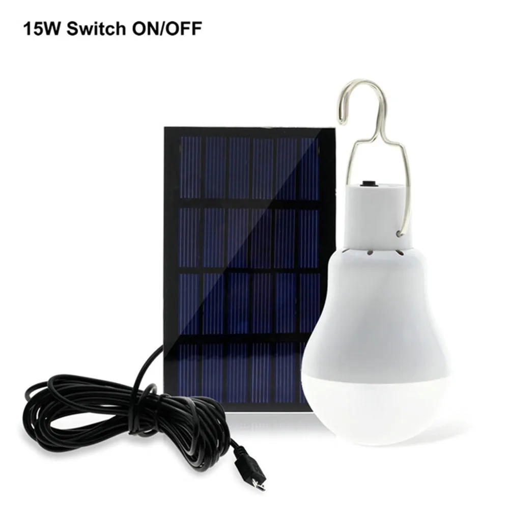 

Outdoor Solar Bulb Solar Lamp Rechargeable Tent Bulb 15W 130LM Solar Power Outdoor Light Solar Lamp Portable Bulb Solar Energy