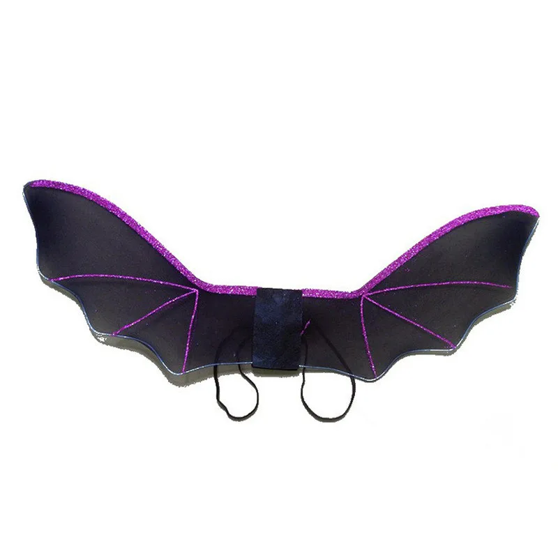 Костюм на Хэллоуин маскарад фиолетовые крылья летучей мыши креативная резинка для волос детская одежда подарок маскарадное платье аксессуары