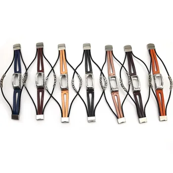 

Gosear PU Leather Metal Replacement Watch Strap Band Wristband with Case Cover for Fitbit Ace 2 Inspire HR Smart Bracelet