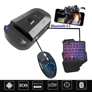 

PUBG Mobile Gamepad Controller USB Gaming Keyboard Mouse Converter For IOS 13.4 Below System Android to PC Bluetooth 4.2 Adapter