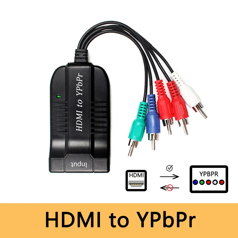 Hdmi a Rgb Component Ypbpr 5RCA R/L Audio Femmina a Maschio Scaler Video Converter Adattatore 1080P