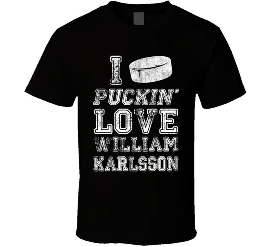 Футболка с надписью I Puckin Love William Karlsson Las Vegas Hockey Team Fan одежда для улицы футболка |