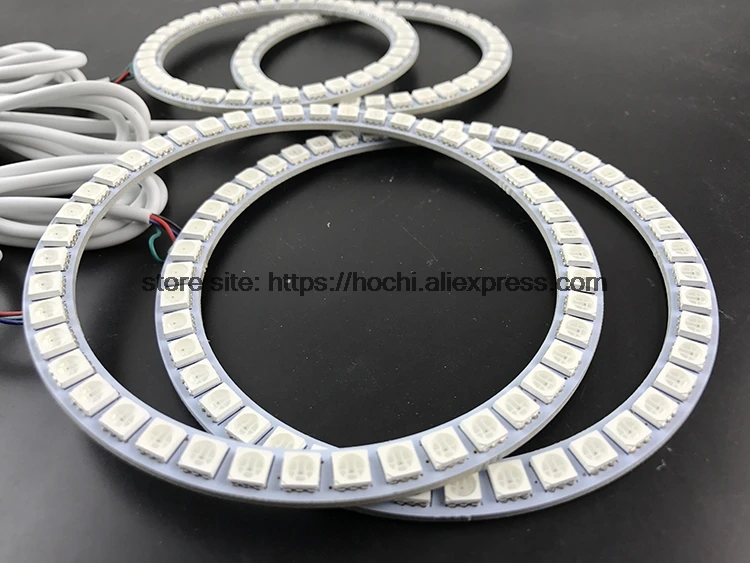 HochiTech отличный RGB многоцветный набор ортопедических колец для стайлинга автомобилей Hyundai Tiburon 2003-2006 angel eyes wifi Пульт дистанционного управления