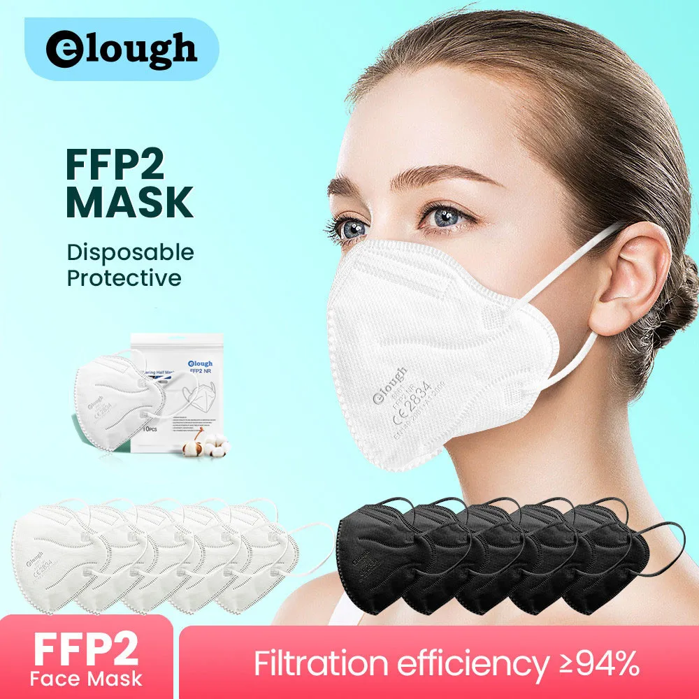 Elough Adult mascarillas fpp2 Reusable hygienic KN95 certification fashion Korean Face Mask FFP2 negras desechables | Безопасность и