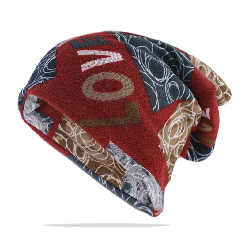 Neue Bunte Mode Herbst Warme Frauen Beanies Skullies Causl Mädchen Hut Schal Doppel Verwendet Außen Gorras Hip Hop Marke Knochen verkauf – Detail 31