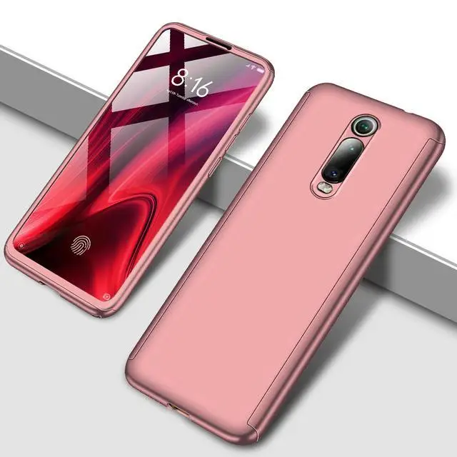 Розовый Роскошный ударопрочный чехол для телефона на 360 градусов для Xiaomi Redmi Note 5 5A 6 7 8 Pro, полный Чехол для Redmi 7 7A K20 Pro Capa Fundas - Цвет: Розовый