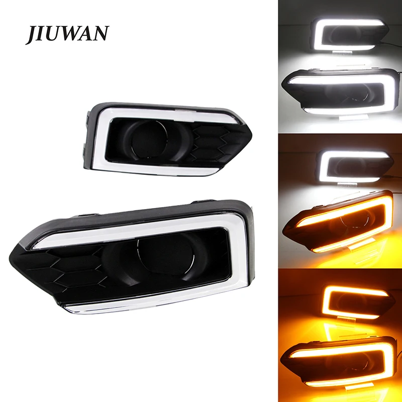 

1 Set 12V Car Daytime Running Light Waterproof Indicator Lamp Yellow LED Turn Signal For Honda City Grace 2017 2018 2019