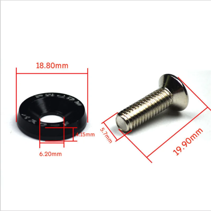JDM Car Modified M6 Hex Fasteners Fender Washer Bumper Engine Concave Screws License Plate Bolts Car Styling 10 PCS auto fasteners auto accessories car screws