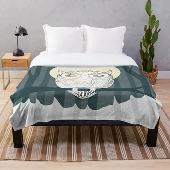 

Owl is Calm Blanket Wool Flannel Plush Blanket Bedspread For office Sherpa Blanket Couch Quilt Cover Travel