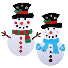 2 шт DIY войлочный Рождественский снеговик с украшениями Детские Рождественские подарки вечерние игрушки украшения 50x100 см