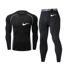 Модный брендовый мужской спортивный костюм, компрессионная футболка, одежда для фитнеса, тренировочная быстросохнущая одежда, мужская футболка MMA, топы