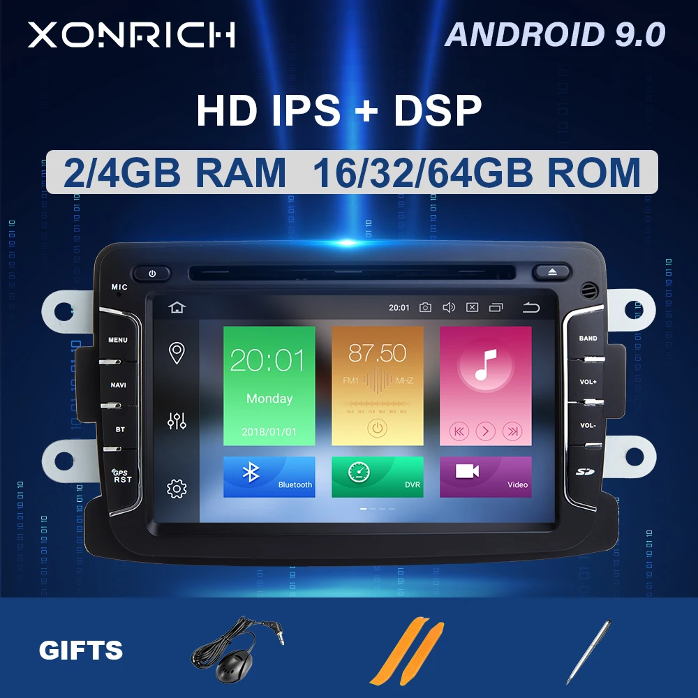 1 din android 9,0 автомобильное радио мультимедиа для Dacia Lodgy Logan, Duster Sandero Renault Captur/Lada/Xray DVD gps навигация DSP 4 Гб 1 din android 9,0 автомобильное радио мультимедиа для Dacia Lodgy Logan, Duster Sandero Renault Captur/Lada/Xray DVD gps навигация DSP 4 Гб