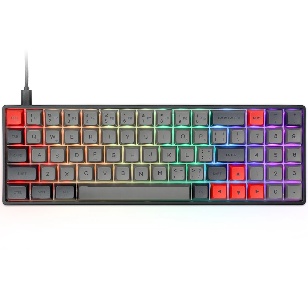 SKYLOONG SK71 Mechanical Keyboards Optical Switches USB Wired Connection RGB Backlit Waterproof Gray Black Red Color For 71 Keys |