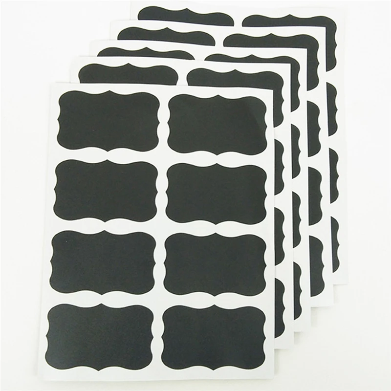

6 Sheets Kitchen Jar Stickers Label Storage Organizer Bottles Labels Blackboard Spice Labels Sticker DIY Sewing Sticker Supplies