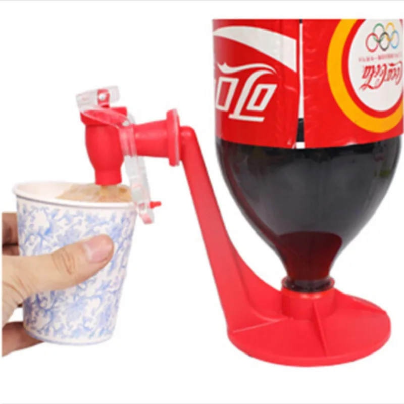 

Coke bottle inverted water dispenser Creative simple steam switch drinker desktop mini hand pressure drinker Kitchen Gadgets