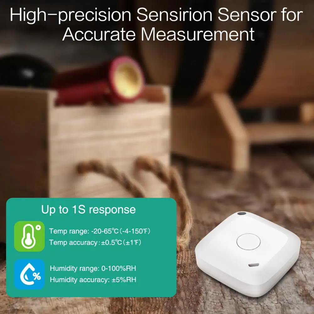 ORIA Wireless Thermometer Hygrometer Sensor Data Logger Digital C/F Indoor Outdoor Bluetooth Temperature Humidity Meter Alarm 5
