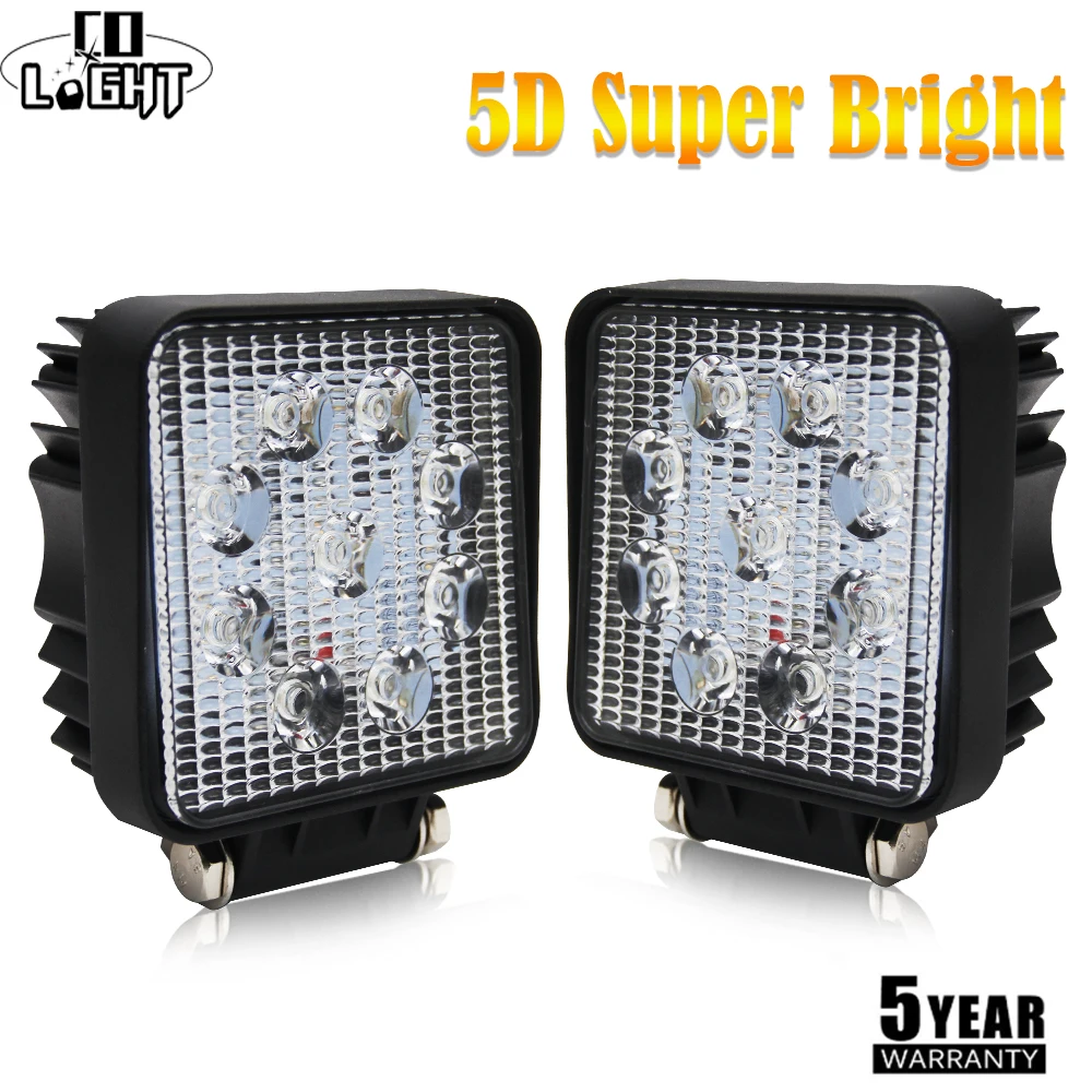 

CO LIGHT 4inch Work LED Light Bar 27W Car Light Bright Led Beams 12V 24V Led Work Lamp For UAZ ATV SUV 4WD 4x4 Tractor Off-road