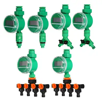 

4/7'' 8/11" Connectors Hose Splitter Water Tap Distributor Garden Irrigation +LCD Display Timer No-leakage Water Irrigation Tool