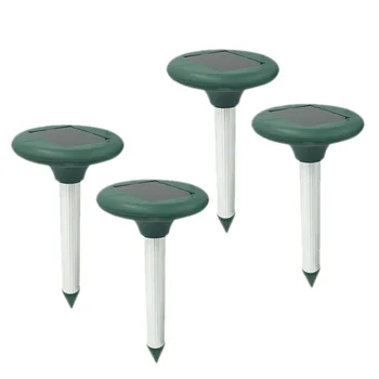 

4Pcs Solar Powered Mouse Mole Pest Rodent Mosquito Repellent Yard Mole Repeller for Outdoor