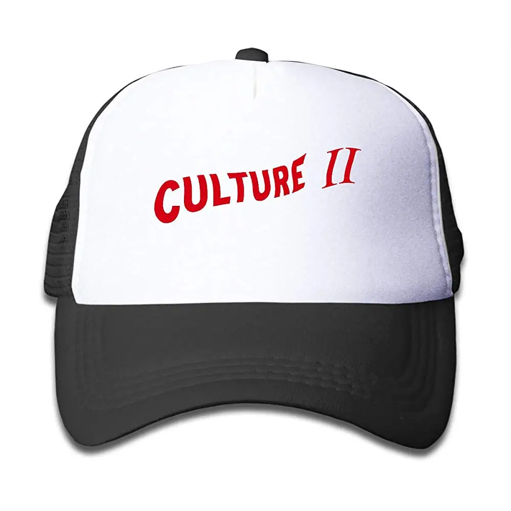 Migos-Culture II милый логотип музыкальной группы Дальнобойщик шляпа бейсбольная Кепка сетка Кепка черная для мальчиков и девочек