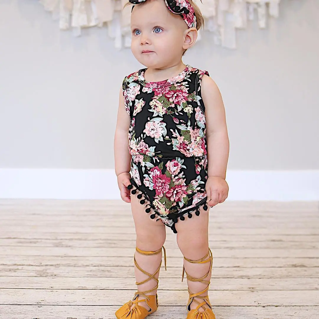 US STOCK Newborn Infant Baby Girls Boys Romper Jumpsuit Clothes Outfits Sunsuit