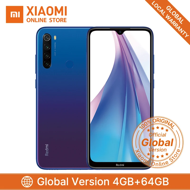 

Global Version Xiaomi Redmi Note 8T 4GB 64GB Smartphone 48MP Quad Camera 4000mAh Big Battery Snapdragon 665 Support NFC Phone