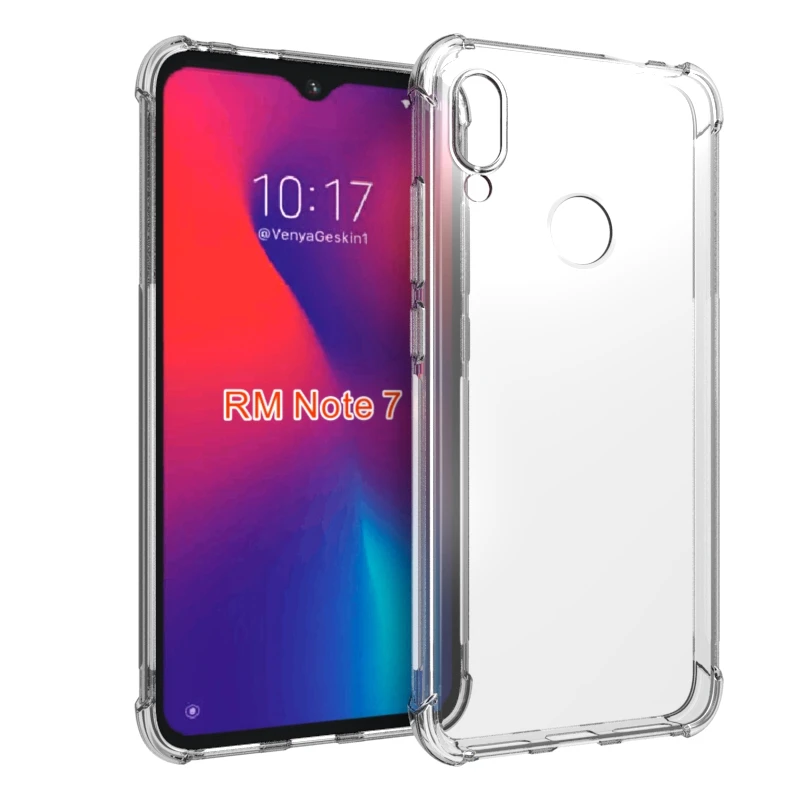 Case Clear For Xiaomi Redmi note 7 Shockproof Funda Four Corners Airbag Protective TPU Soft Phone Back Cover for |