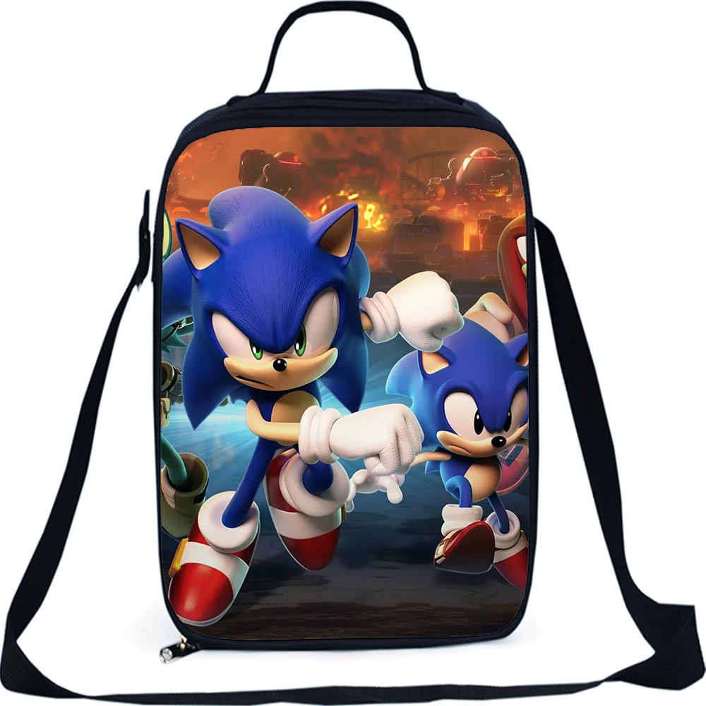 

New Arrival Ice Bag Sonic The Hedgehog Pattern Insulated Lunch Bags Hot Game Style Family Outdoor Picnic Container Bags