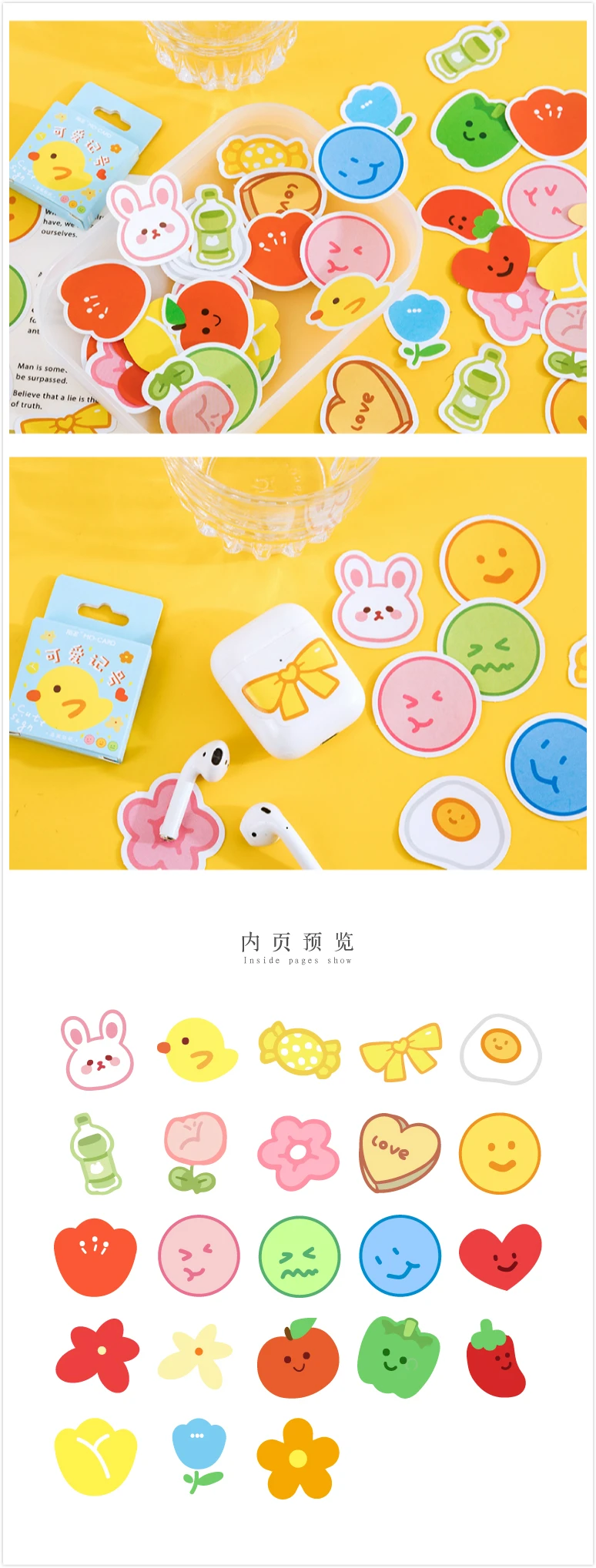 Mr.paper 24 Designs Colorful Ins Style Scrapbooking Bullet Journal Stickers Kawaii Girlish Deco Mini Box Stickers Child Gifts Mr.paper 24 Designs Colorful Ins Style Scrapbooking Bullet Journal Stickers Kawaii Girlish Deco Mini Box Stickers Child Gifts
