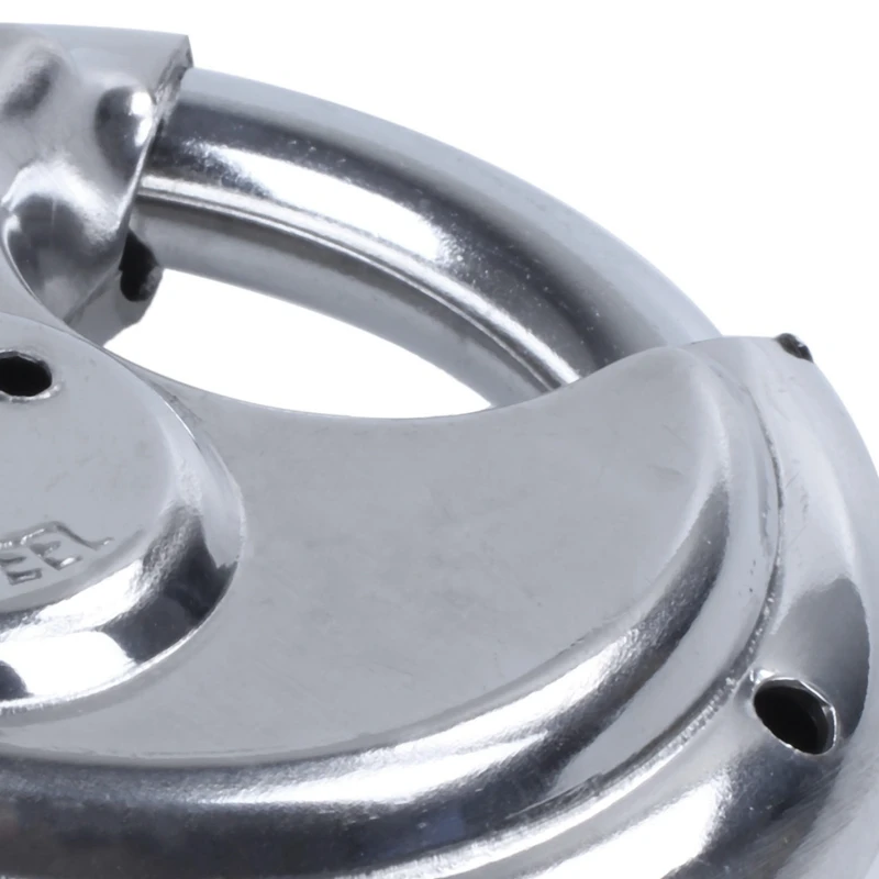 1x PADLOCKS HEAVY DUTY 70MM ROUND CIRCULAR DISC PADLOCK with 1 KEYS